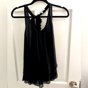 Ruffled racer back top